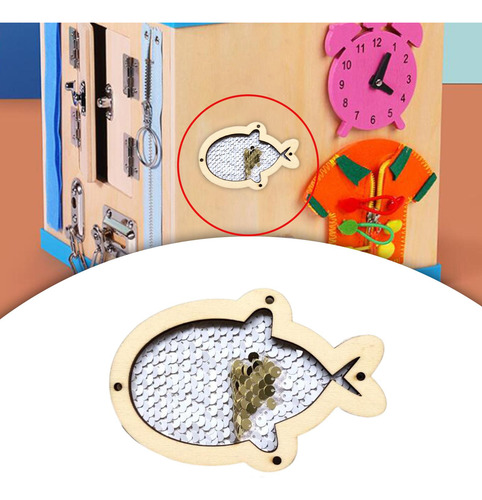 4 Montessori Busy Board Sequin Con Áureo Con Áureo