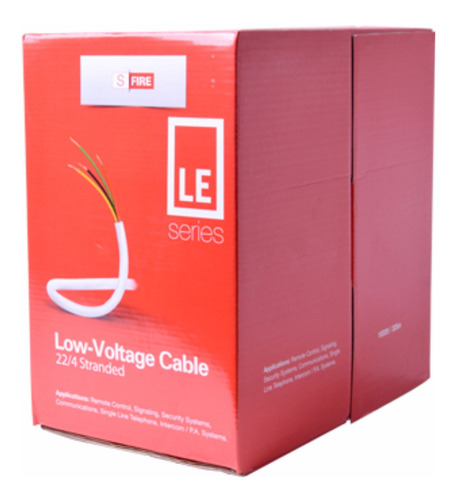 Imagen 2 de 8 de Cable Para Alarma 4x22 Multifilar, 305 Mts, 4 Conductores.