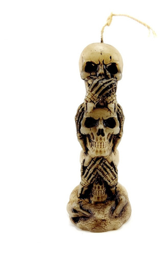 Vela  Veladora De Cráneo Calavera Esqueleto Decorativa