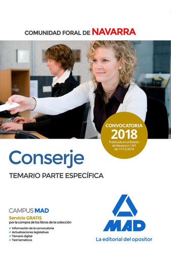 Conserje Comunidad Navarra Temario Especifico - Vv.aa.