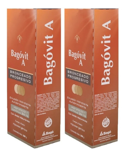 Bagovit A Autobronceante Emulsión Hidratante 200 G Promo X 2