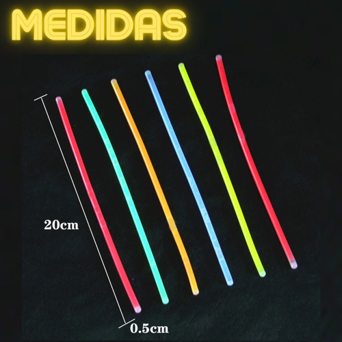 Pulseiras Neon Kit 100 Festa Tubo Balada Formatura Fluorescente Led