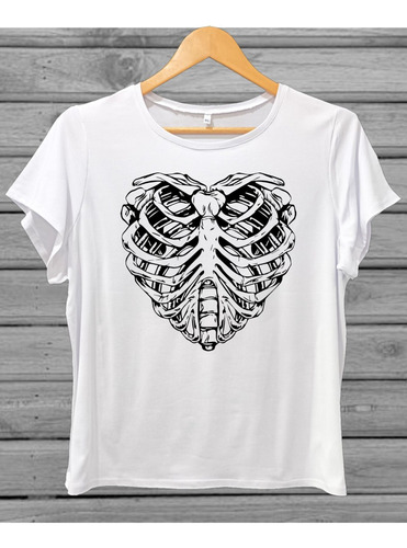 Blusa Playera Corazon De Huesos Amor Mujer Tallas Extras