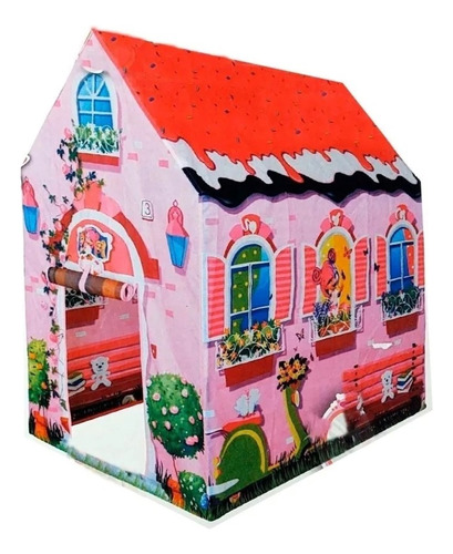 Pelotero Carpa Castillo Casita Juego Plegable Rosa