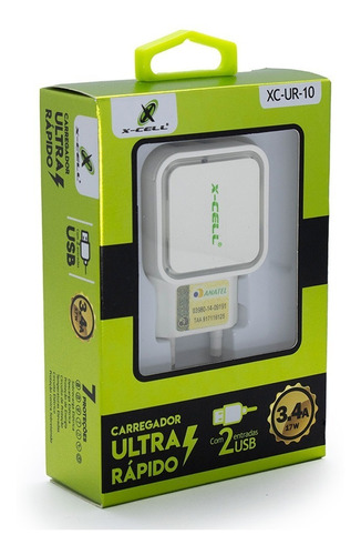 Adaptador Para Tomada - 2 Entradas Usb - X-cell Xc-ur-10