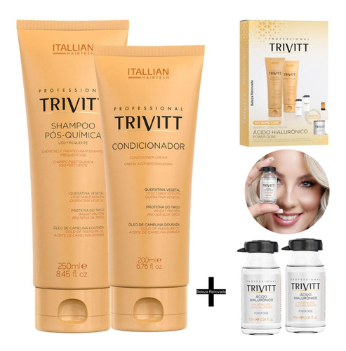 Trivitt Ácido Hialurônico Shampoo Condicionador + Power Dose