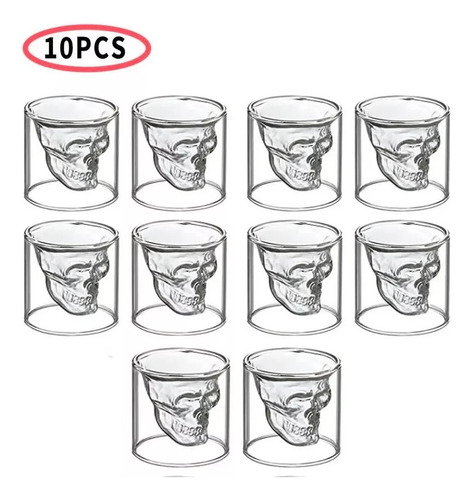Gcc Copas De Cristal Calavera Halloween Vasos Vino Tequila