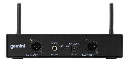 Gemini Sound Uhf-m Elite - Micrófono Inalámbrico Portáti. Color Negro