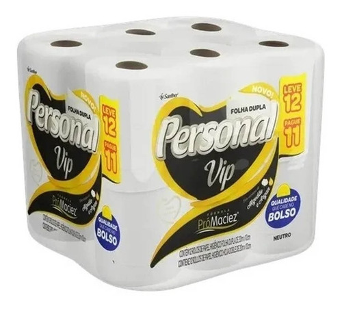 Papel Higiênico Personal Vip Folhadupla Neutro Leve12pague11