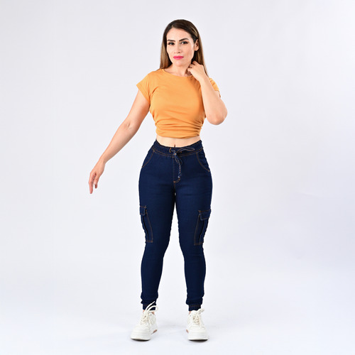 Pantalon Jogger Tipo Cargo Para Dama Con Stretch Itzi E462