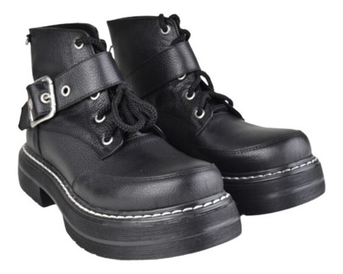 Imagen 2 de 5 de Borcegos Zapatillas De Mujer De Cuero Jona - Ferraro
