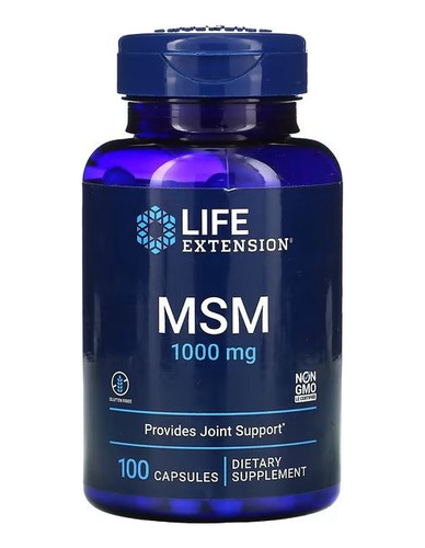 Life Extension Msm 1000mg 100 Caps Salud Múscular Articular