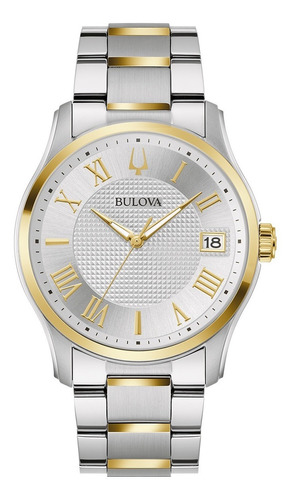 98b391 Reloj Bulova Wilton 40mm Plateado/dorado