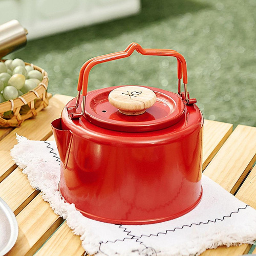 Camp Kettle Tea Kettle Coffee Pot Tetera Tetera Para Rojo