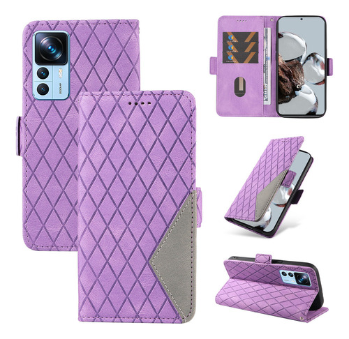 B Funda De Piel Tipo Cartera Magnética Con Ranura For
