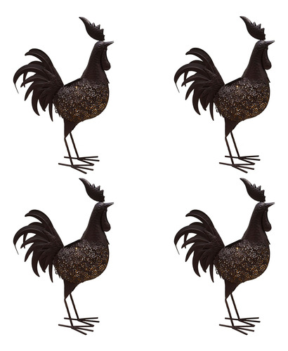 Oakland Living Az650262-rooster-4-hb Gallo Animal Luz Solar 