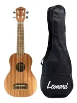 Comprar Ukelele Soprano Leonard Uk20n Con Funda Y Cuerdas Aquila