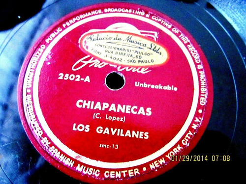 78 Rpm Los Gavilanes Usa Smc La Golondrina Folclore Mexico