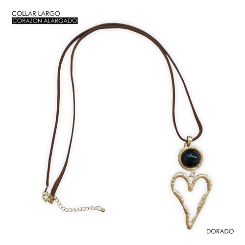 Collar Largo / Cuerina / Corazón Largo