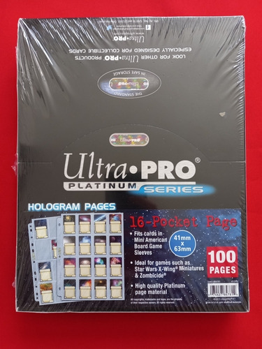 Hojas Ultra Pro Para Láminas De 16 Bolsillos X 10