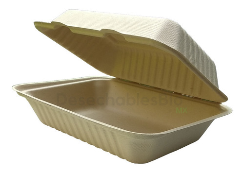 Imagen 6 de 9 de Pack Contenedores 9x6 Y 6x6 Biodegradable Bagazo De Trigo