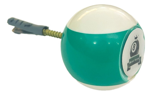Bola De Bilhar Sinuca Com Parafuso Decoração Cabideiro 50mm