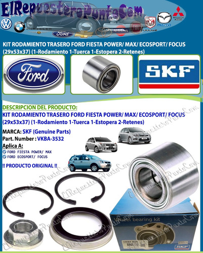 Kit Rodamiento Trasero Fiesta Power Max Ecosport Focus