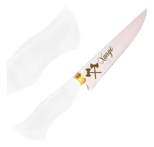comprar Faca Xangô Orixá Machado Nome Religião Afro Candomblé Inox