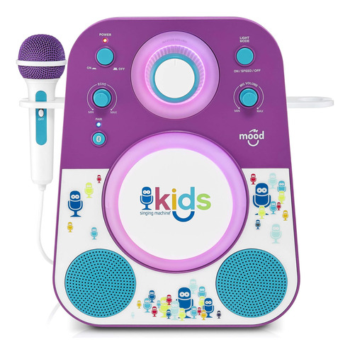 Kids Smk250pb Mood Led Glowing Bluetooth Sing-along Spe...