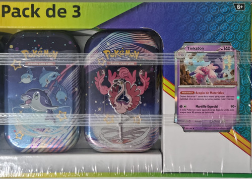 Pokémon Set Pack 3 Mini Tin Lata Destinos De Paldea Español Palden Fates Español