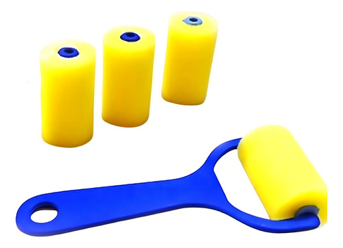 Rolinho De Pintura Pigmeu Com 03 Refil - 4.0 Cm - Artesanato