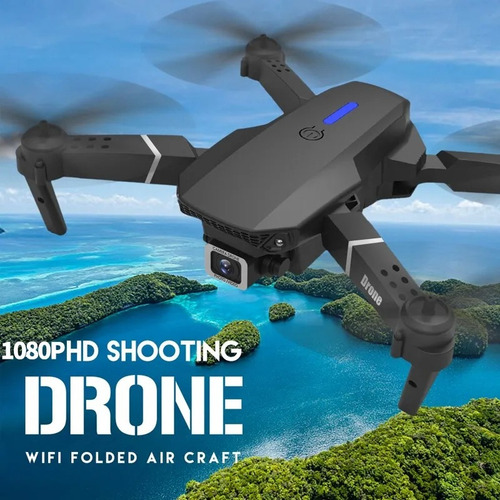Cámara Infantil Drone E88 Para Principiantes Hd1080mp Wifi Color Negro Negro
