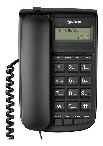 Teléfono Alambrico Con Pantalla Y Teclado Steren Tel-225