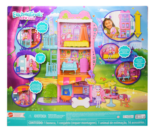 Enchantimals City Tails Set De Juego Casa Y Cafeteria Mattel