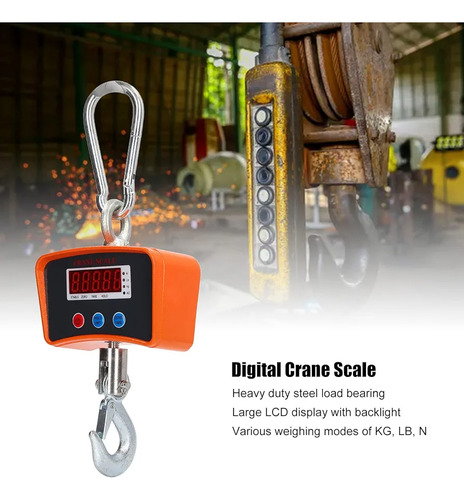 Balanza Báscula 500kg Dijitales Pantalla Lcd 220v Recargable Naranja