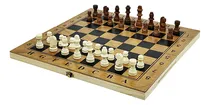 Comprar Juego De Mesa 3en1 Ajedrez Damas Backgammon De Madera 33cm