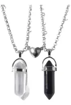 Comprar Collares De Péndulo D Piedra Natural Y Dije Corazón Imantado