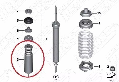 Bmw 120i 2.0 Hacth 05-09 Original Kit Amortecedor Traseiro