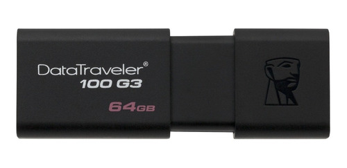 Memoria Usb Kingston Datatraveler 100 64gb 3.0 Negro