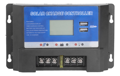 Regulador Fotovoltaico De Panel Solar, Pantalla Lcd, Usb Dua