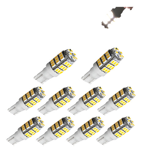 10pcs T10 Cuña 42-smd Blanco Cálido Remolque 12v Leds Bombil