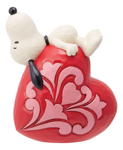 Figura Snoopy Jim Shore Corazon 5.25 Pulgadas Multicolor