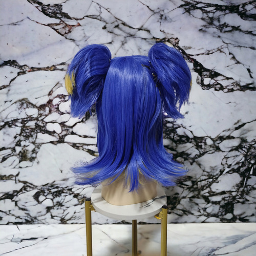 Peluca Azul Neon Cosplay De Valorant Tamaño De La Base Unitalla