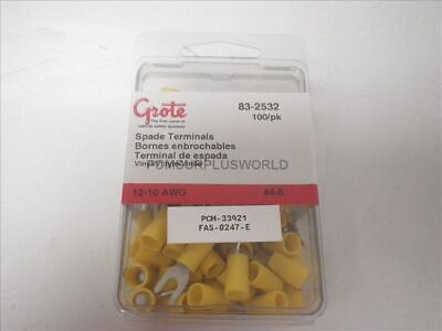 83-2532 832532 Grote Fork Terminals 12-10awg Yellow Size Zzg