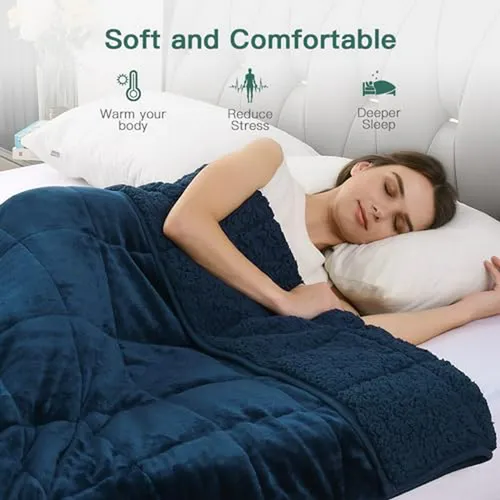 Manta Ponderada Lofus Sherpa 15 Lbs Suave Y Cálida 48 X 72 I