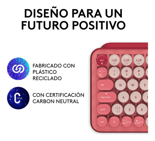 Logitech Pop Keys Teclado Mecánico Inalámbrico Heartbreaker