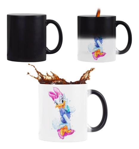 Taza Mágica Daisy Ilustración Donald Mickey