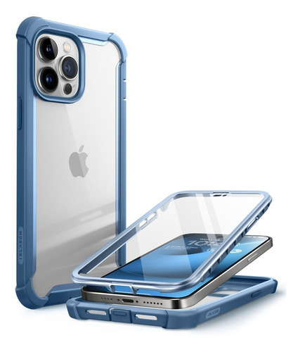 Funda I-blason Ares Con Mica Para iPhone 14 Pro Max 6.7 2022 Color Azul Liso
