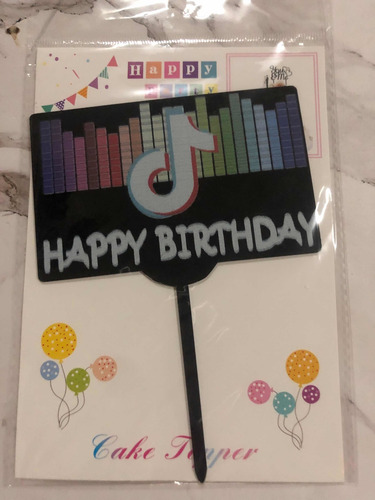Cake Topper Adorno Torta De Tik Tok Happy Birthay | Vuela Alto