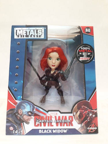 Muñecos Metals Die Cast- Civil War- Black Widow-10 Cm 